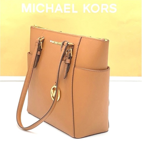 MICHAEL KORS CHARLOTTE LARGE TOP ZIP TOTE BAG LUGGAGE - Picture 5 of 11